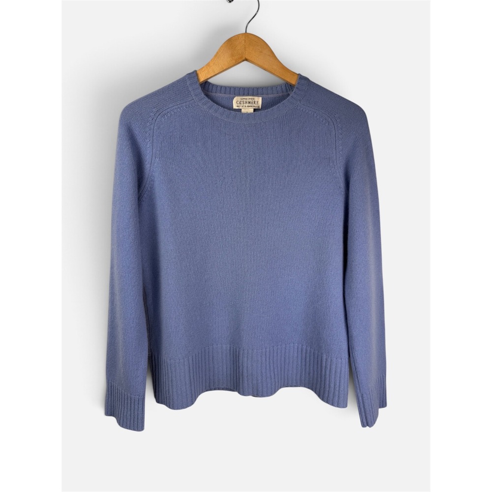 Sutton Studio Bloomingdale's Cashmere Crew Neck Sweater Periwinkle Blue Women XL
